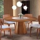 Ver imagem 4 de Mesa de Jantar Allure Cinamomo com Vidro 150cm Fabrispuma 150x150