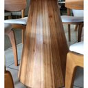 Ver imagem 3 de Mesa de Jantar Allure Cinamomo com Vidro 150cm Fabrispuma 150x150