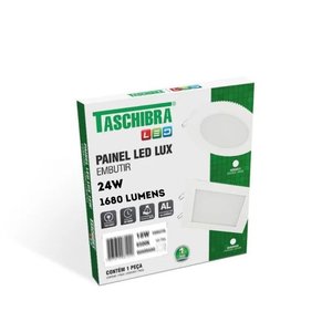 Painel Led 24w Embutir Taschibra Quadrado 30x30 Branco Lux Luz do Dia 4000k 4000k
