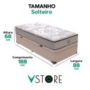 Ver imagem 3 de Cama Box Baú Solteiro e Colchão Four Season Molas V-store Cor:bege