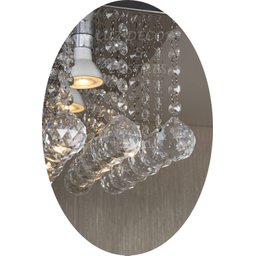 Lustre de Cristal Acrilico 30x30cm Sala Quarto Vai Montado - 3