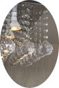 Ver imagem 3 de Lustre de Cristal Acrilico 30x30cm Sala Quarto Vai Montado