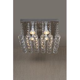 Lustre de Cristal Acrilico 30x30cm Sala Quarto Vai Montado - 4