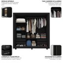 Ver imagem 6 de Guarda-Roupa Casal 3 Portas com 4 Gavetas com 1 Porta Espelho com Pés 100% MDF Roma