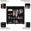 Ver imagem 6 de Guarda-Roupa Casal 3 Portas com 4 Gavetas com 1 Porta Espelho com Pés 100% MDF Roma Yescasa