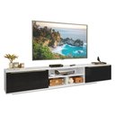 Ver imagem 2 de Rack Suspenso para Tv até 80 Polegadas 218 Cm 2 Portas Branco/preto Lux Madesa