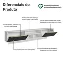 Ver imagem 4 de Rack Suspenso para Tv até 80 Polegadas 218 Cm 2 Portas Branco/preto Lux Madesa