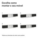Ver imagem 6 de Rack Suspenso para Tv até 80 Polegadas 218 Cm 2 Portas Branco/preto Lux Madesa