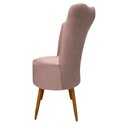 Ver imagem 4 de Cadeira Poltrona Decorativa Pétala Veludo Luxo Premium Pés Retrô Palito Sala e Quarto Rosê