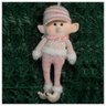 Boneco Pendente Natal Duende Papai Noel Rosa 33cm - 3