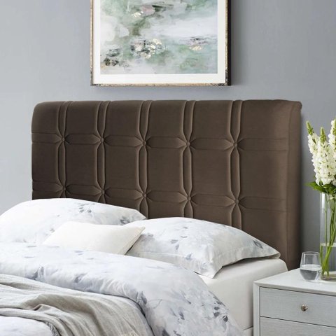 Cabeceira Cama Box King 195cm Suede Velut Marrom - King House