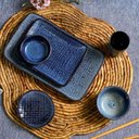 Ver imagem 2 de Jogo 20 Peças Travessa Ramequins Copos Titanium Porto Brasil Cerâmica Shimeji Shoyu Saquê Japonê