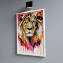 Ver imagem 1 de Quadro Leão Grafite Color