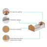 Quarto de Bebê Mini Cama Estantes e Escrivaninha 100% MDF Permóbili Baby Branco/Nature - 9