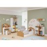 Quarto de Bebê Mini Cama Estantes e Escrivaninha 100% MDF Permóbili Baby Branco/Nature - 1