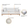 Sofá 2 Lugares Viena Suede - Doce Sonho Móveis Sofá 2 Lugares Sofás Branco - 5