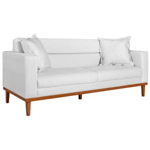 Sofá 2 Lugares Viena Suede - Doce Sonho Móveis Sofá 2 Lugares Sofás Branco