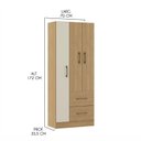 Ver imagem 2 de Roupeiro 3 Portas 2 Gavetas 70cm Hades Soluzione Móveis