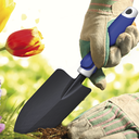 Ver imagem 2 de Pá Estreita para Jardinagem Aço Carbono Cabo Emborrachado Azul Durín