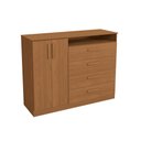 Ver imagem 2 de Cômoda 4 Gavetas 2 Portas:canela