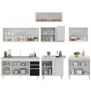 Ver imagem 6 de Armário de Cozinha Modulado de Canto 7 Peças Cp24 com Pia Inox Branco/preto - Lumil Lumil Móveis