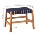 Ver imagem 2 de Puff Baixo Fita Garden Natural/Azul