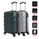 Ver imagem 2 de Kit Mala de Bordo Pequena Havana Militar e Prata Swiss Move