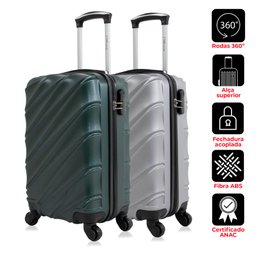 Kit Mala de Bordo Pequena Havana Militar e Prata Swiss Move - 2