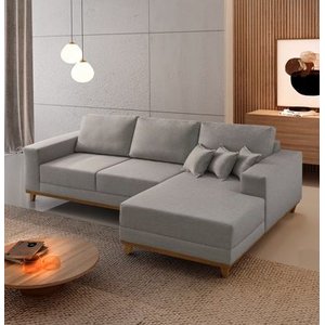 Sofá Cronos 03 Metros Chaise Lado Direito Meu Sofá Online