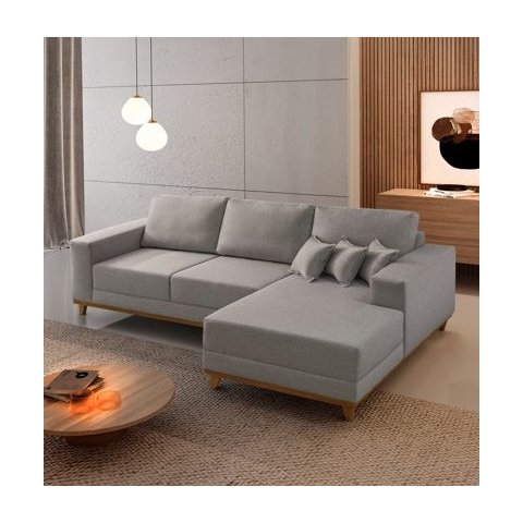 Sofá Cronos 03 Metros Chaise Lado Direito Meu Sofá Online