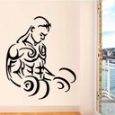 Ver imagem 1 de Adesivo de Parede Musculação Academia-Pequeno 50x59cm