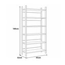 Ver imagem 3 de Estante Industrial Alta 93cm x 32cm x 180cm para Livros ou Decoração com 6 Prateleiras 100% MDF