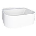 Ver imagem 3 de Cuba Apoio Mármore Sintético Banheiro Duna - Branca