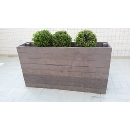 Floreira Grande em Madeira Plástica Maciça Marrom 100% Reciclado 1,5m / Fl-01 Lanci - 2