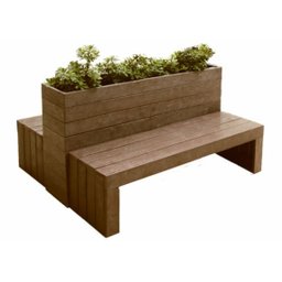 Floreira Grande em Madeira Plástica Maciça Marrom 100% Reciclado 1,5m / Fl-01 Lanci - 1