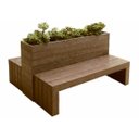 Ver imagem 1 de Floreira Grande em Madeira Plástica Maciça Marrom 100% Reciclado 1,5m / Fl-01 Lanci