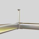 Ver imagem 4 de 4 Peças - Suporte de Canto 90º Grau para Tubo Cabide Oblongo Oval Cromado Fabio Ferragens Suporte de