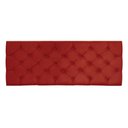 Ver imagem 3 de Cabeceira Painel Capitonê Casal 1,40m Jade Suede - Pallazio - Vermelho