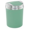 Lixeira 5 Litros Basculante Prata Cromada Wp Connect - Verde claro - 1