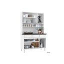 Ver imagem 4 de Kit de Cozinha Compacta Star New c/ 6 Portas (3 c/ Vidro) e 3 Gavetas 120cm Branco/Preto - Telasul