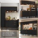 Ver imagem 7 de Balcão de Cozinha com Pia 105 cm 3 Portas 2 Gavetas Rustic/Preto Lille Madesa