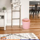 Ver imagem 3 de Lixeira 5 Litros Basculante Redonda Cobre Rosé Gold Luxo - Rosa Claro