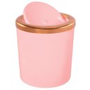 Ver imagem 1 de Lixeira 5 Litros Basculante Redonda Cobre Rosé Gold Luxo - Rosa Claro