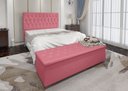 Ver imagem 1 de Conjunto Cabeceira Casal e Recamier Baú 1,40m Madrid Suede Rosa Dal Poz Estofados