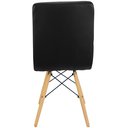 Ver imagem 5 de Kit 2 Cadeiras para Sala de Jantar Gomos com Base de Madeira Preta Preto Preto