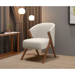 Poltrona Ibiza Luxuosa Tecido Boucle Bucle Sala Estar Off - Av - 2