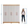 Guarda-roupa Casal 6 Portas 3 Gavetas Portugal Notável Freijó/off-white - 3