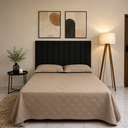 Ver imagem 3 de Cabeceira Estofada Autocolante Painel Grande para Camas de Casal - 90x144cm