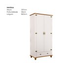 Ver imagem 2 de Guarda-Roupa Infantil 2 Portas 1 Gaveta Joy Branco/Off White/Nogueira