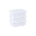 Ver imagem 1 de Kit 3 Caixas para Cozinha Empilháveis 10l Branco